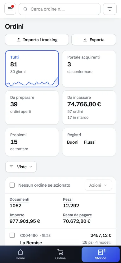 La cassa su uno smartphone