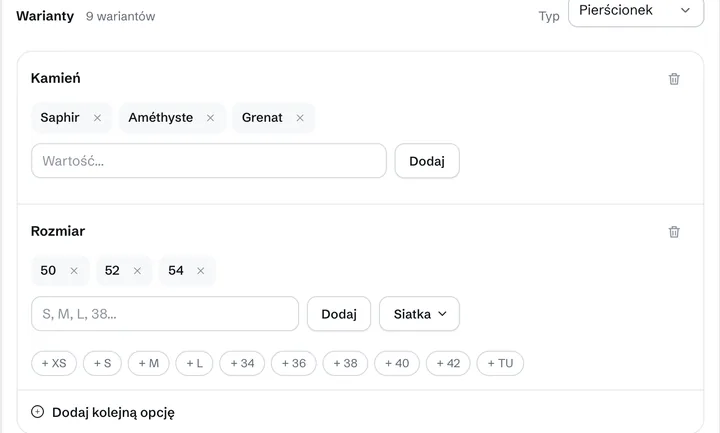 Pierścionek w BrandFlow OS: jego kamienie i rozmiary