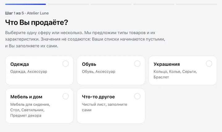 Вопрос первого дня: что Вы продаёте? Одежда, обувь, украшения, мебель и дом, что-то другое.